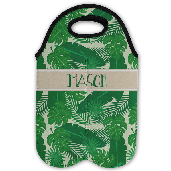 Tropical Leaves #2 Double Wine Tote - Flat (new)