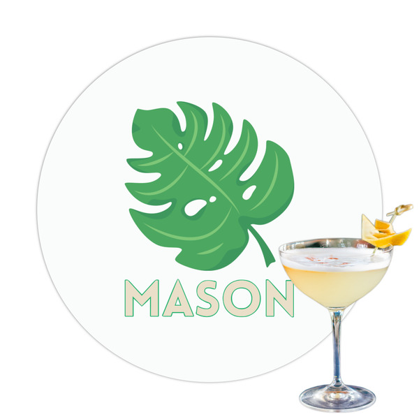 Custom Tropical Leaves #2 Printed Drink Topper (Personalized)