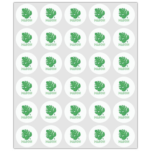 Tropical Leaves #2 Drink Topper - XSmall - Set of 30