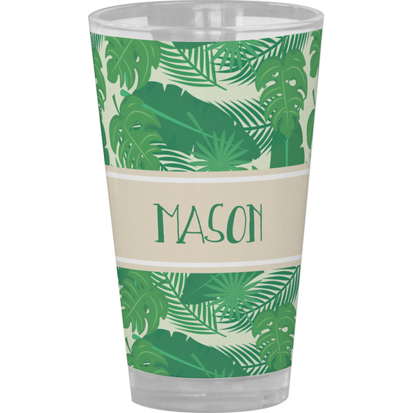 Custom Tropical Leaves #2 Pint Glass - Full Color (Personalized)