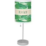 Tropical Leaves #2 7" Drum Lamp with Shade (Personalized)