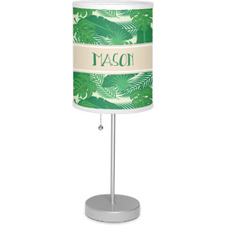 Tropical Leaves #2 7" Drum Lamp with Shade Polyester (Personalized)