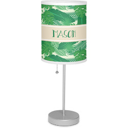 Tropical Leaves #2 Lamp with Drum Shade (Personalized)