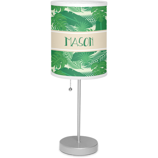 Custom Tropical Leaves #2 Lamp with Drum Shade (Personalized)