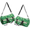 Tropical Leaves 2 Duffle bag small front and back sides