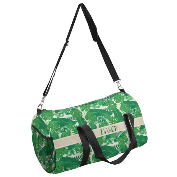 Custom Tropical Leaves #2 Duffel Bag - Large w/ Name or Text