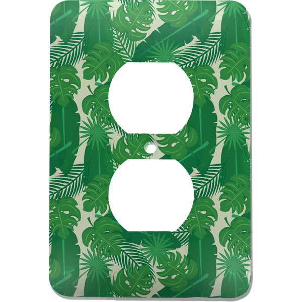 Custom Tropical Leaves #2 Electric Outlet Plate