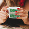 Tropical Leaves #2 Espresso Cup - 6oz (Double Shot) LIFESTYLE (Woman hands cropped)