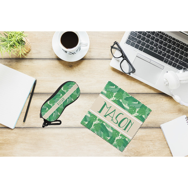 Tropical Leaves #2 Eyeglass Case and Cloth Set - LIFESTYLE