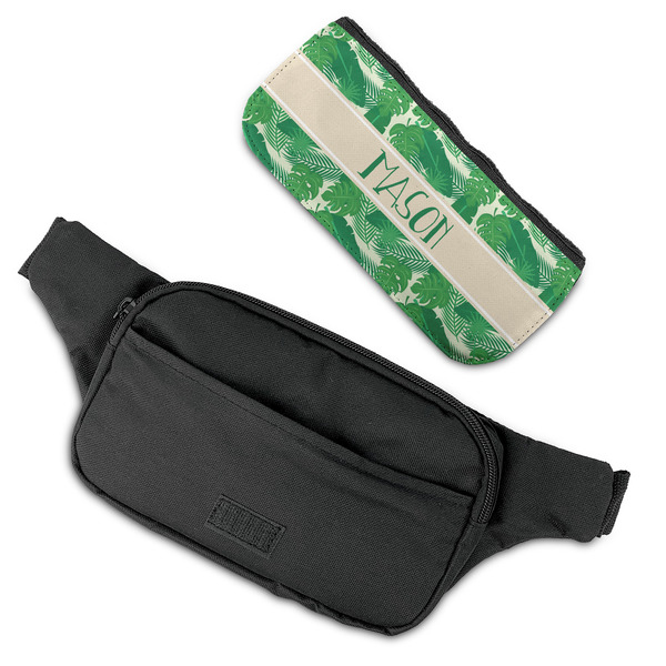 Tropical Leaves #2 Fanny Packs - FLAT (flap off)