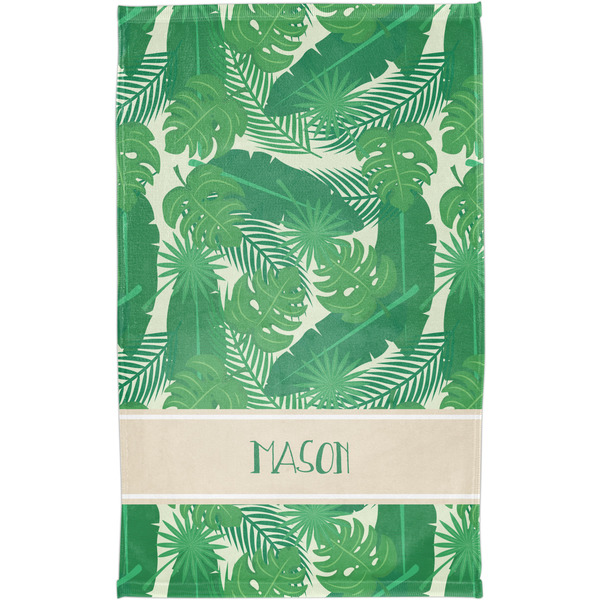 Tropical Leaves 2 Finger Tip Towel - Full View