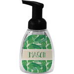 Tropical Leaves #2 Foam Soap Bottle - Black (Personalized)