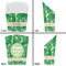 Tropical Leaves #2 French Fry Favor Box - Front & Back View