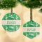 Tropical Leaves #2 Frosted Glass Ornament - MAIN PARENT