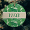 Tropical Leaves #2 Frosted Glass Ornament - Round (Lifestyle)