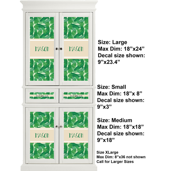 Tropical Leaves 2 Full Cabinet (Show Sizes)