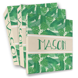 Tropical Leaves #2 3 Ring Binder - Full Wrap (Personalized)