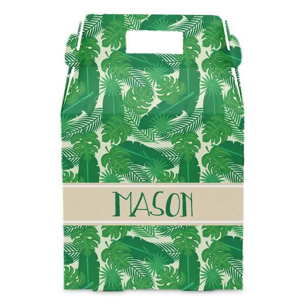 Tropical Leaves #2 Gable Favor Box - Front