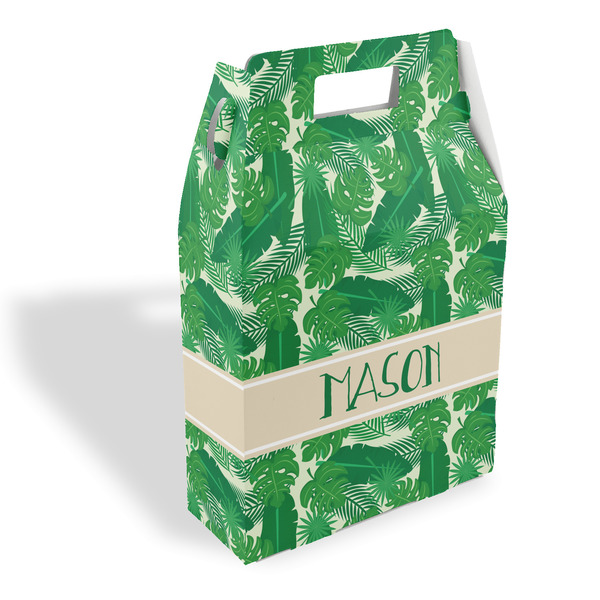 Custom Tropical Leaves #2 Gable Favor Box (Personalized)