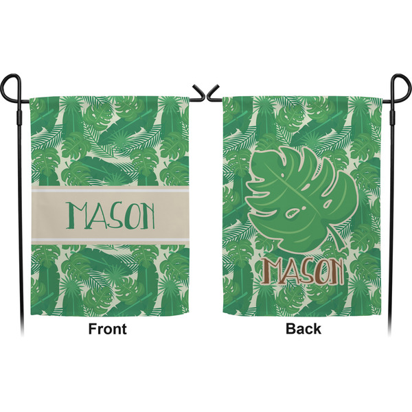 Tropical Leaves 2 Garden Flag - Double Sided Front and Back