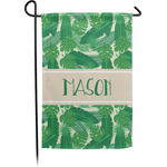 Tropical Leaves #2 Small Garden Flag - Double Sided w/ Name or Text