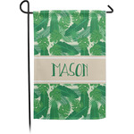 Tropical Leaves #2 Small Garden Flag - Single Sided w/ Name or Text