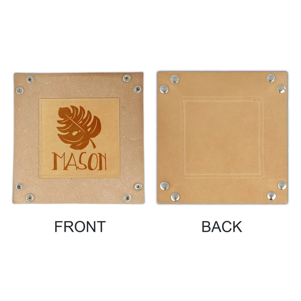 Tropical Leaves #2 Genuine Leather Valet Trays - APPROVAL