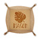 Tropical Leaves #2 Genuine Leather Dice Tray (Personalized)