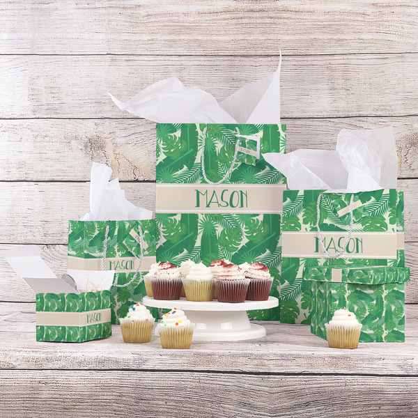 Tropical Leaves #2 Gift Bags - In Context