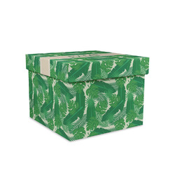 Tropical Leaves #2 Gift Box with Lid - Canvas Wrapped - Medium (Personalized)