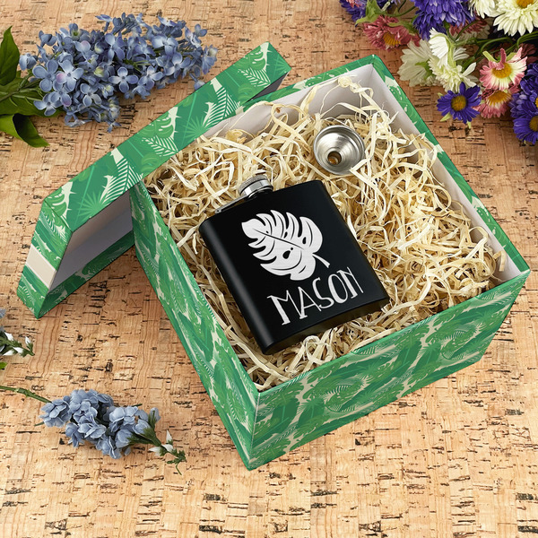 Tropical Leaves #2 Gift Boxes with Lid - Canvas Wrapped - X-Large - In Context