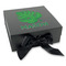 Tropical Leaves #2 Gift Boxes with Magnetic Lid - Black - Front (angle)
