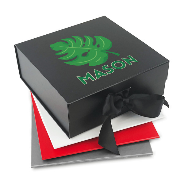 Custom Tropical Leaves #2 Gift Box with Magnetic Lid (Personalized)