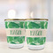 Tropical Leaves #2 Glass Shot Glass - with gold rim - LIFESTYLE