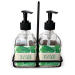 Tropical Leaves #2 Glass Soap & Lotion Bottles (Personalized)