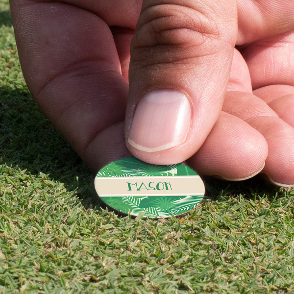 Tropical Leaves #2 Golf Ball Marker - Hand