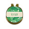 Tropical Leaves 2 Golf Ball Marker Hat Clip - Front & Back