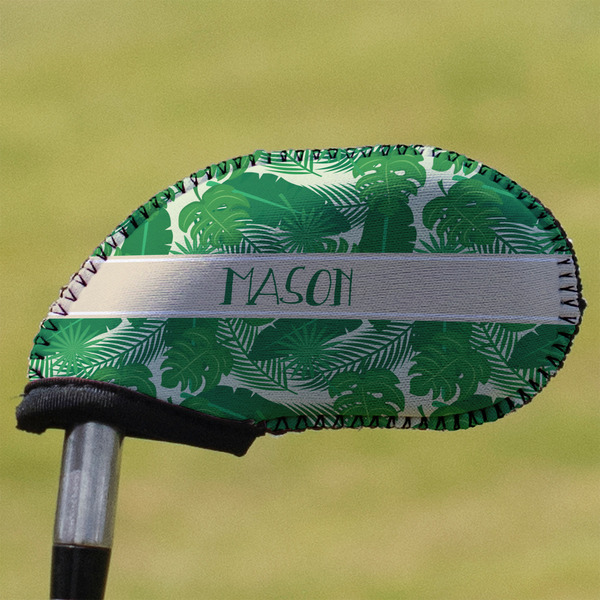 Custom Tropical Leaves #2 Golf Club Iron Cover (Personalized)