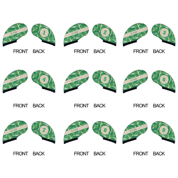 Tropical Leaves #2 Golf Club Covers - APPROVAL (set of 9)