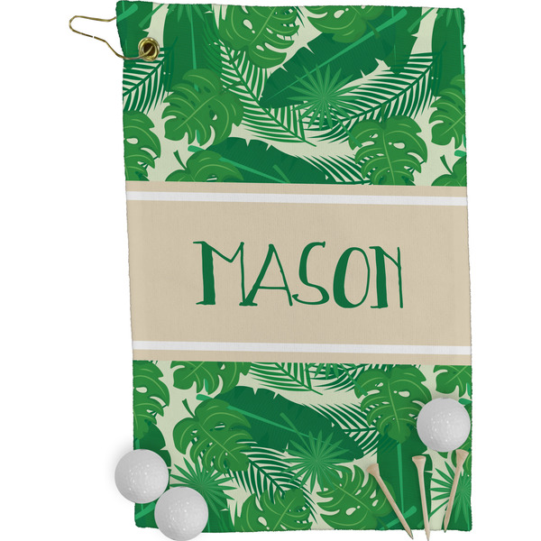 Tropical Leaves 2 Golf Towel (Personalized)