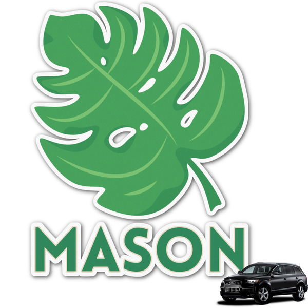 Custom Tropical Leaves #2 Graphic Car Decal (Personalized)