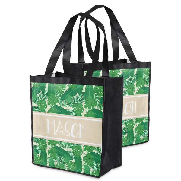 Tropical Leaves #2 Grocery Bag - MAIN