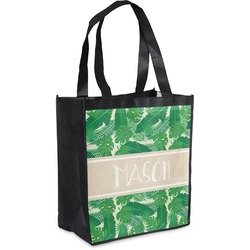 Tropical Leaves #2 Grocery Bag w/ Name or Text