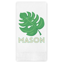 Tropical Leaves #2 Guest Napkins - Full Color - Embossed Edge (Personalized)