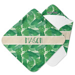 Tropical Leaves #2 Hooded Baby Towel w/ Name or Text