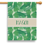 Tropical Leaves #2 28" House Flag - Single Sided (Personalized)
