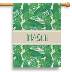 Tropical Leaves #2 28" House Flag (Personalized)