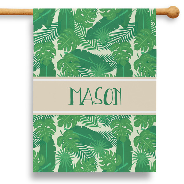 Custom Tropical Leaves #2 28" House Flag - Single Sided (Personalized)