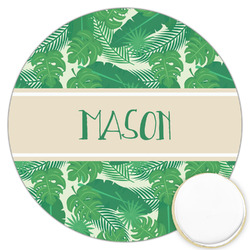 Tropical Leaves #2 Printed Cookie Topper - 3.25" (Personalized)