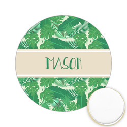 Tropical Leaves #2 Printed Cookie Topper - 2.15" (Personalized)